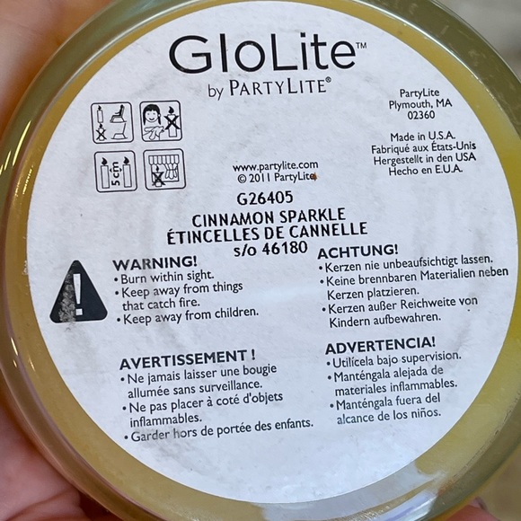 PartyLite Cinnamon Sparkle GloLite Candle G26405 NIB - Picture 2 of 4